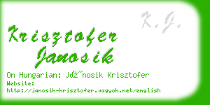 krisztofer janosik business card